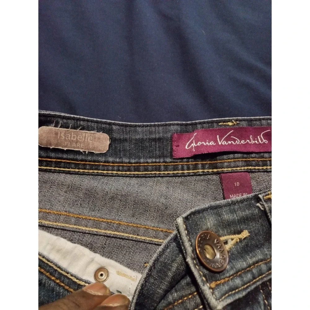 Gloria Vanderbilt Women's Isabelle Jeans Mid Rise Flare Size 10